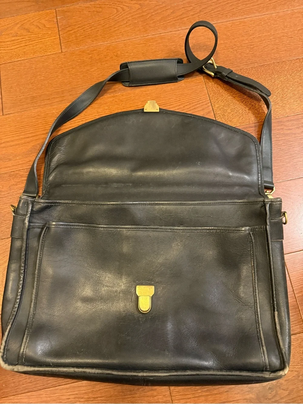 Men's Coach Vintage Black Leather Briefcase
